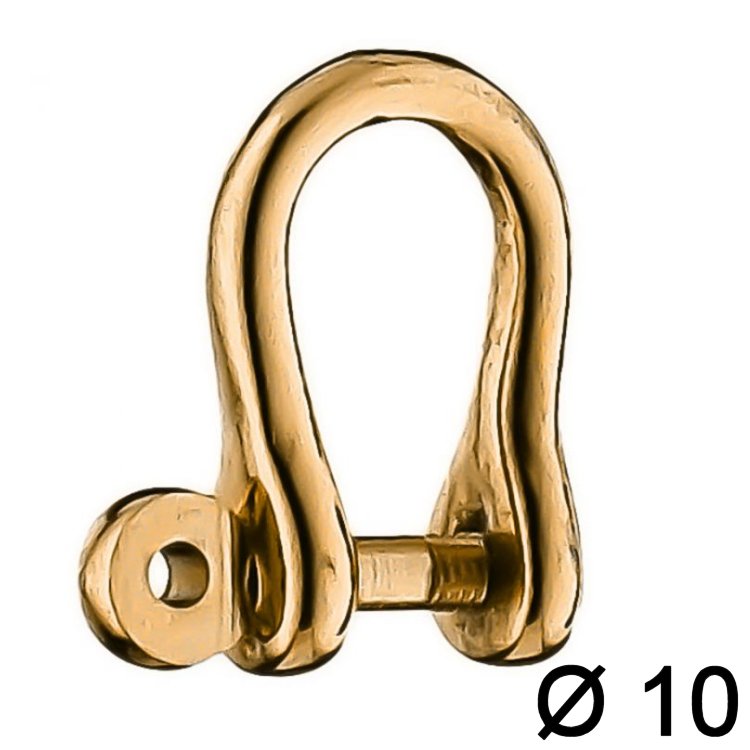 Schäkel geschweift Messing 10mm