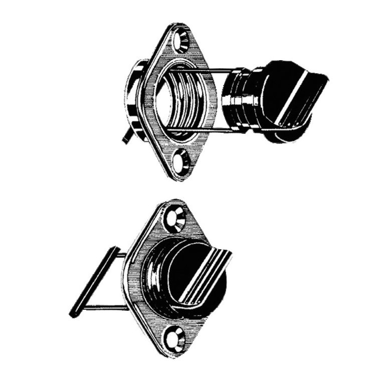 Lenzstopfen Borddurchlass oval verchromt