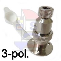 Kupplung 3A MS vernickelt 3pol.