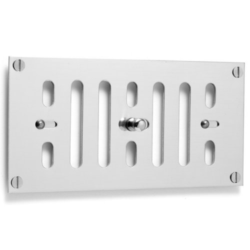 Lüfterblech regulierbar Messing verchromt 150