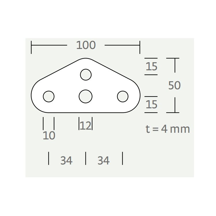 Niro Petersen Achterstagblech 100mm