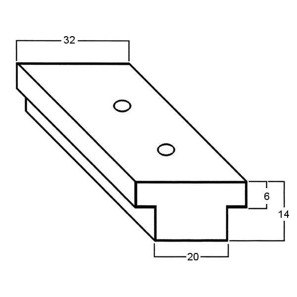 Genuaschiene 32 x 6 / 200