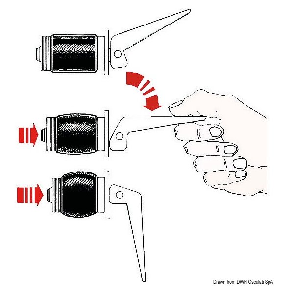 Lenzstopfen mit Hebel Typ 2