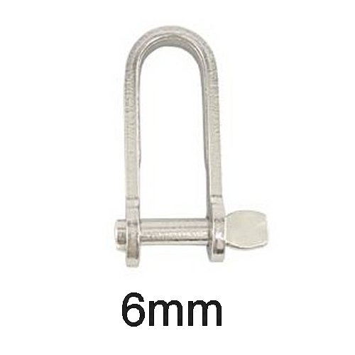 Flachschäkel mit Schlüsselbolzen 6mm