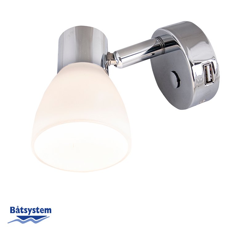 Båtsystem Leselampe Leia LR2USB 60mm LED