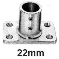 Rohrendbeschlag Edelstahl E 22 / 90