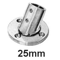 Rohrendbeschlag Edelstahl R 25 / 60