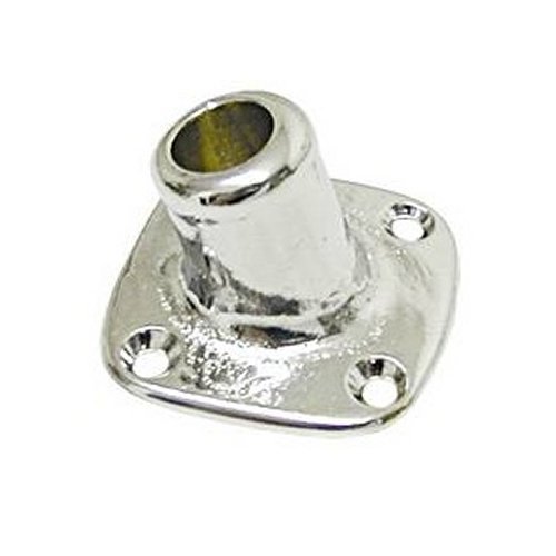 Flaggenstockhalter MS verchromt quadratisch