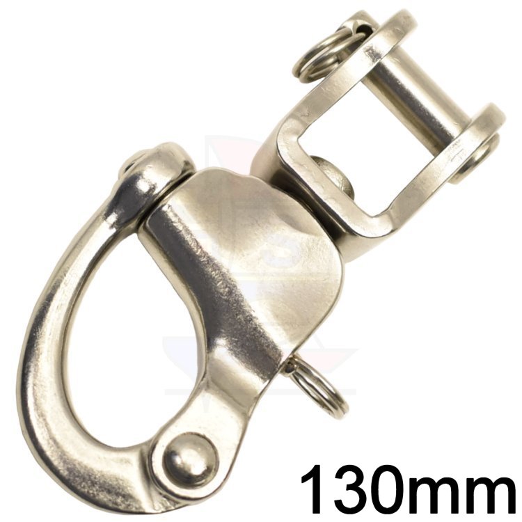 Schnappschäkel mit Wirbelschäkel 130mm