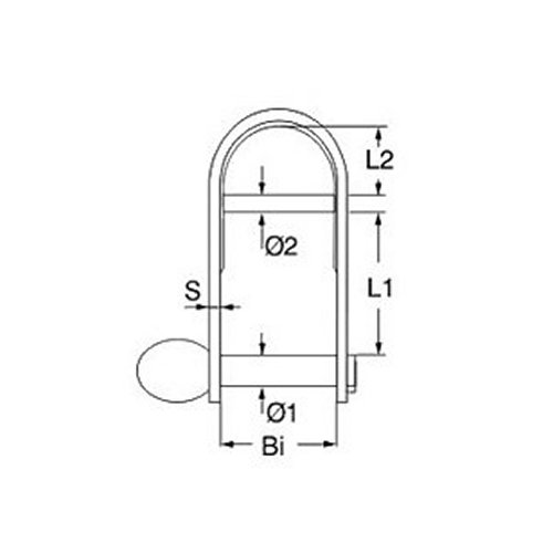 Schäkel Schlüssel Steg 6mm
