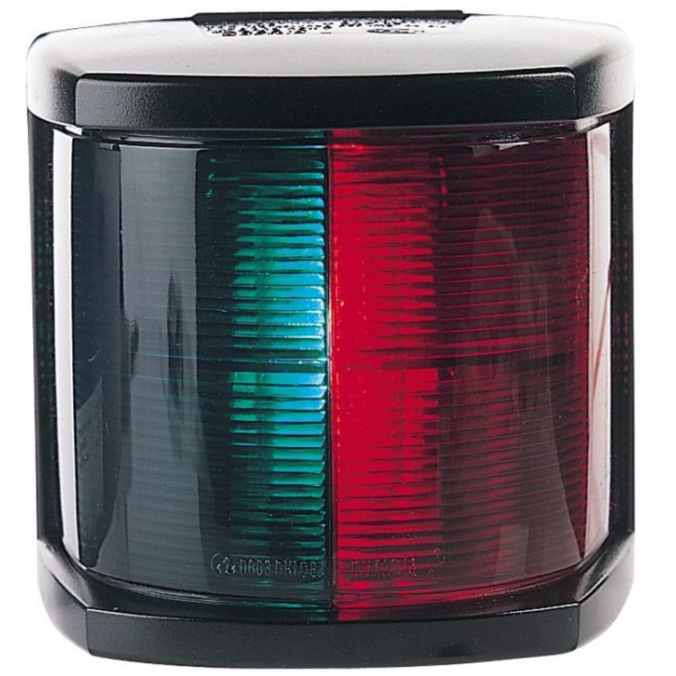 Hella Marine Mod. 2984 Zweifarbenlaterne 12V / 25W schwarzes Gehäuse