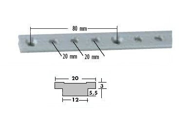 Sprenger Genuaschiene 20 x 3