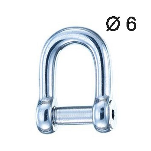 Schäkel mit Inbus gerade 6mm