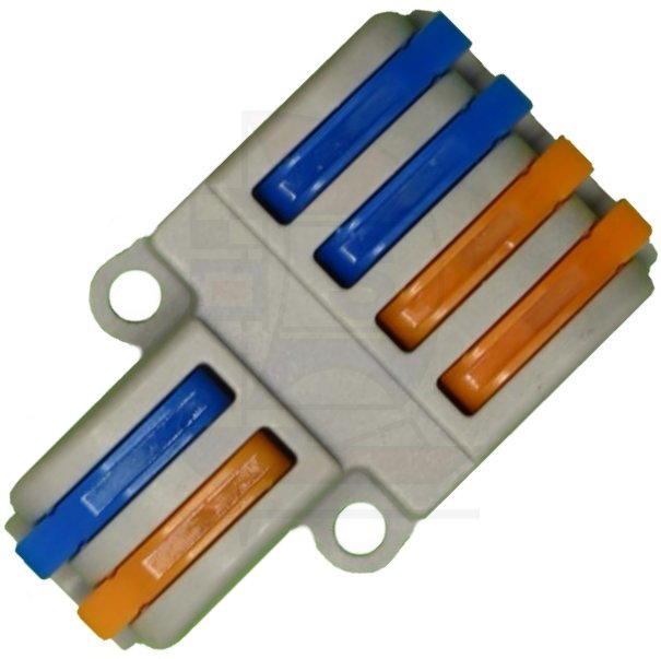 Hebelklemme Kabelverteiler 2 auf 4-polig