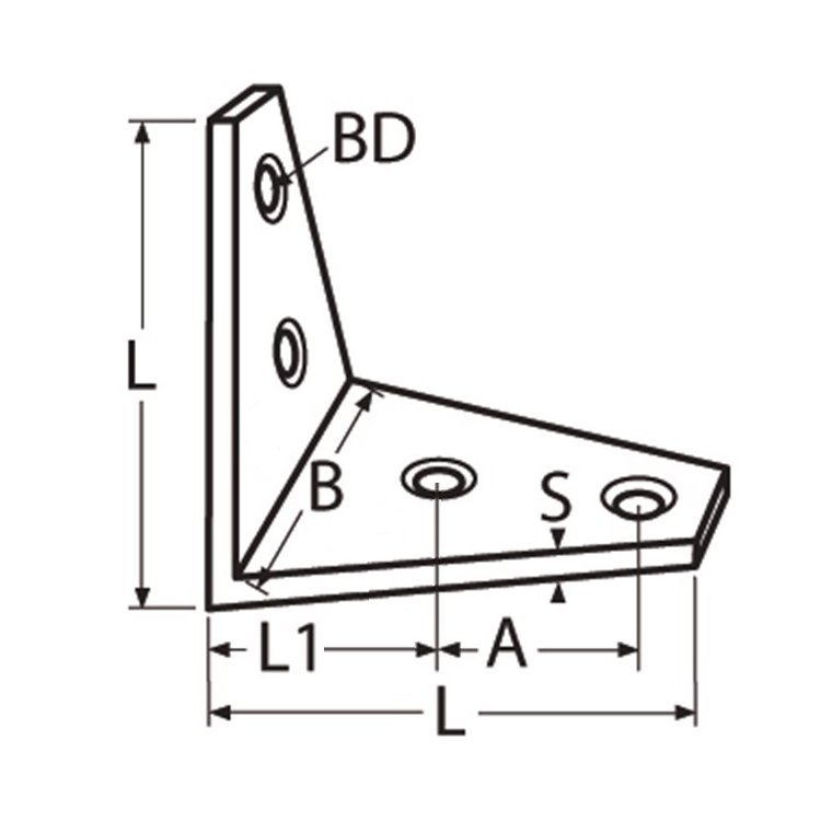Winkel dreieckig 41 x 25