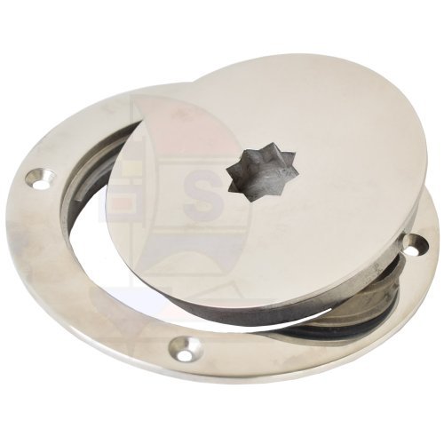 Inspektionsdeckel Edelstahl 102mm Achkant