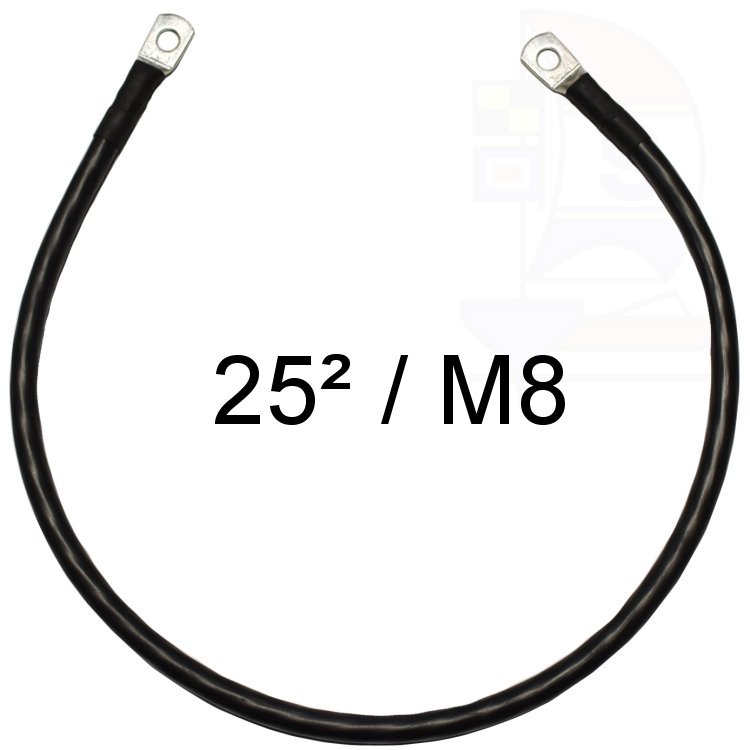 Kabelbrücke 25² Auge / Auge M 8 schwarz