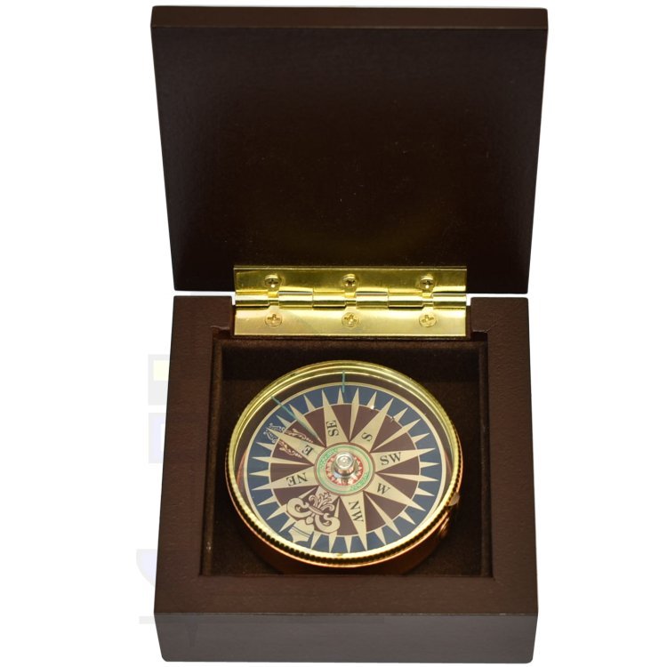 Kompass in Holzbox 8cm
