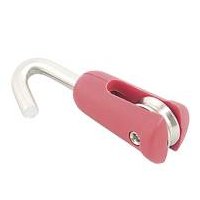 Holt Allen Block 1fach mit Haken 2-3mm Draht HA 4068 rot