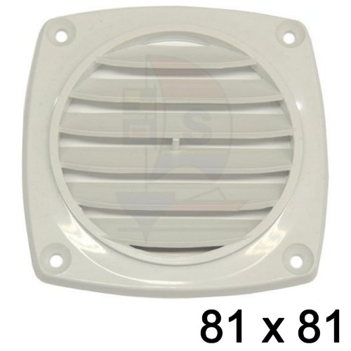 Belüftungsblende weiß 81 x 81