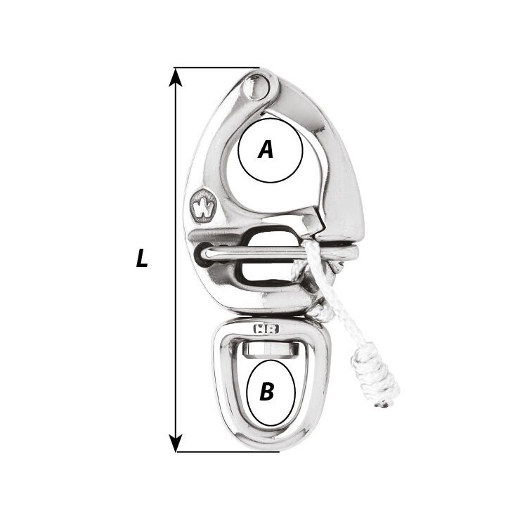 Wichard Panikschäkel 70mm kleines Wirbelauge