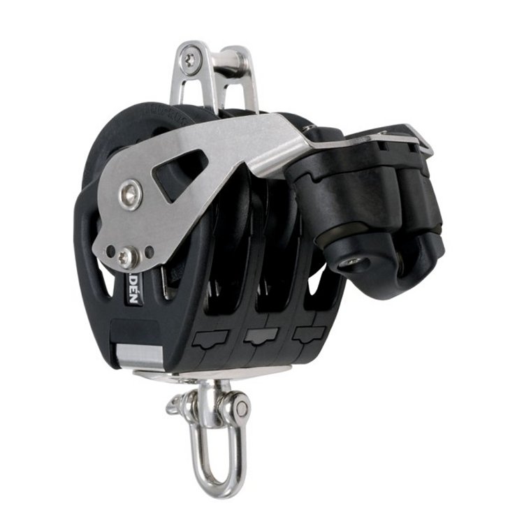 Selden Block 3fach + Unterbügel mit Klemme 12mm 406-001-10