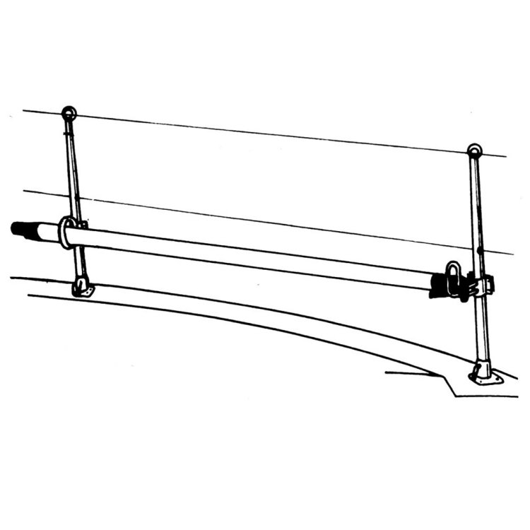 Spinnakerbaumhalter Set Ring- und L-Halterung