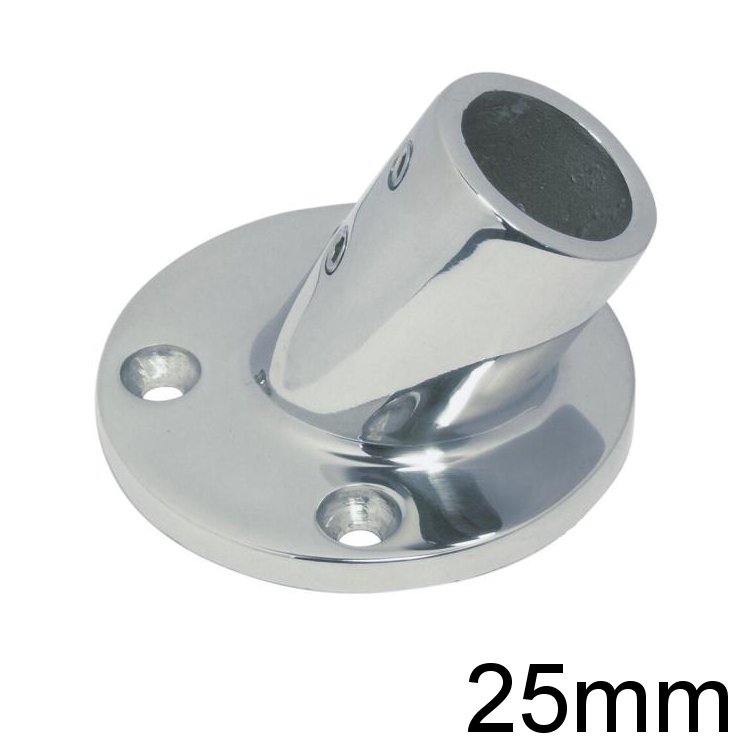 Rohrendbeschlag Edelstahl R 25 / 60