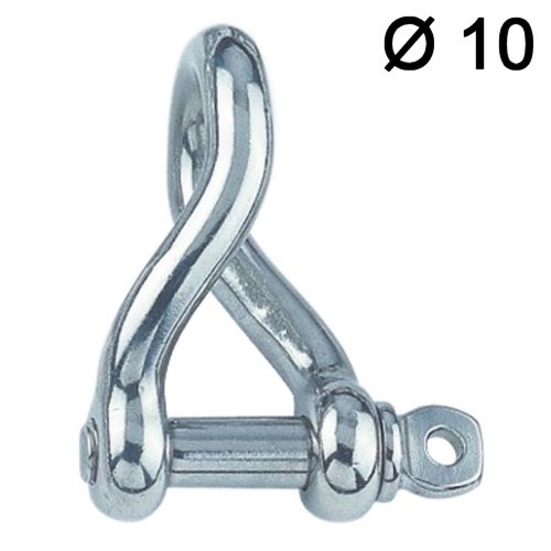 Schäkel Edelstahl gedreht einfach 10mm
