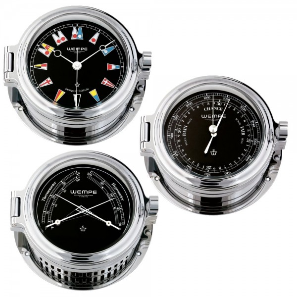 Wempe Regatta 3-er Set Quarzuhr + Barometer + Comfortmeter