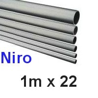 Niro-Rohr 1m x 22x1,5mm