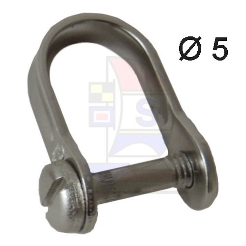 Flachschraubschäkel mit Zylinderkopf M5 x 16