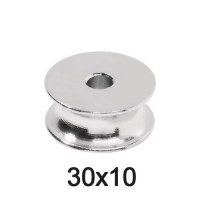 Seilscheibe Messing vernickelt 30 x 10 Seilscheibe Messing vernickelt 30 x 10