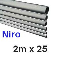 Niro-Rohr 2m x 25x1,5mm