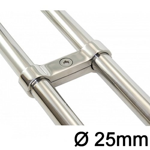 Rohrverbinder parallel Edelstahl 25mm