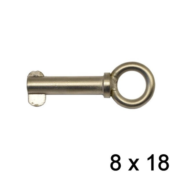 Splintbolzen Klappnase mit Ring 8 x 18