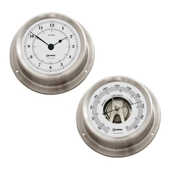 Talamex Serie 125 2-er Set Quarzuhr + Barometer