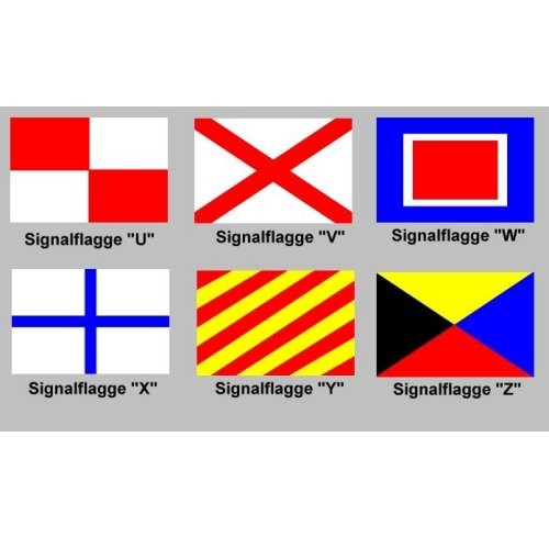 Signalflagge 30 einzeln U - Z