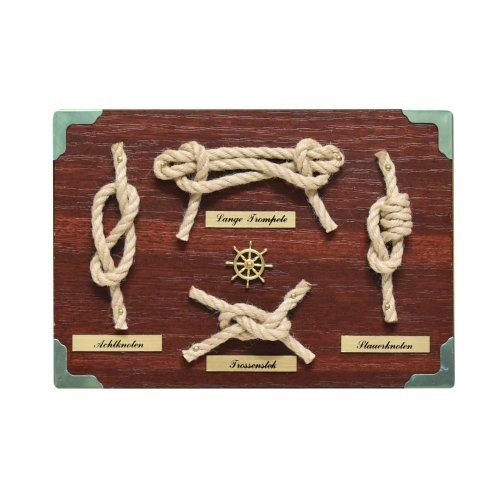Knotentafel Steuerrad 14x20,5cm Messing-Ecken
