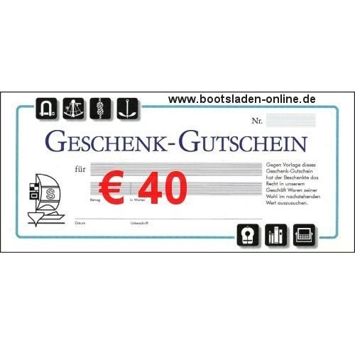 Geschenkgutschein € 40