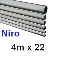 Niro-Rohr 4m x 22x1,5mm