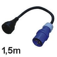CEE Adapterkabel 1,5m Typ CEE/Schuko