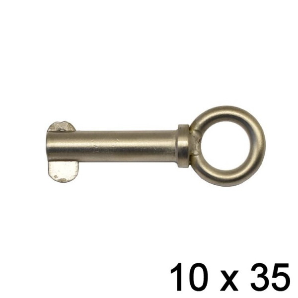 Splintbolzen Klappnase mit Ring 10 x 35