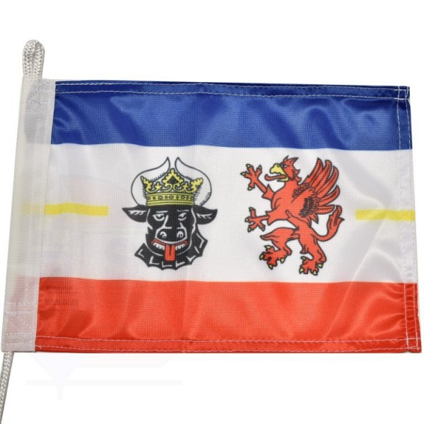 Flagge Mecklenburg-Vorpommern mit Wappenfiguren 20 x 30