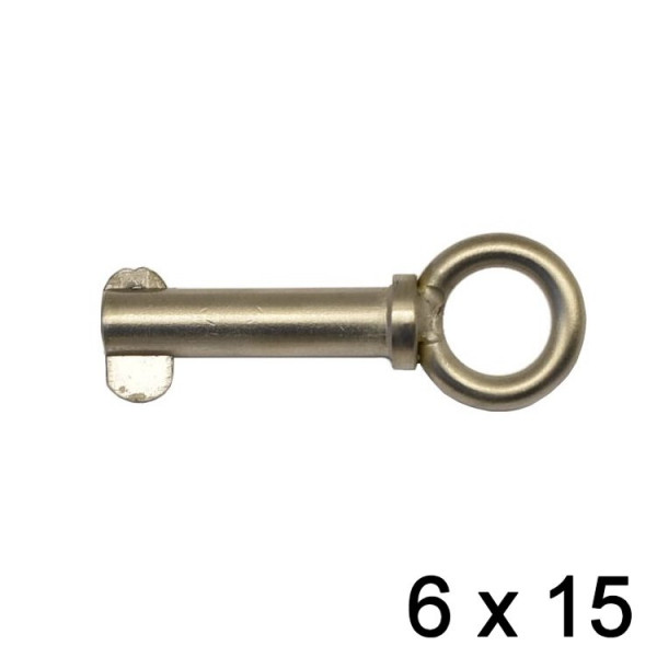 Splintbolzen Klappnase mit Ring 6 x 15